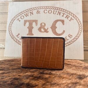 Exotic crocodile real hide wallet